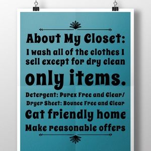 Closet info